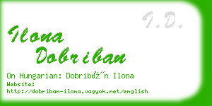 ilona dobriban business card